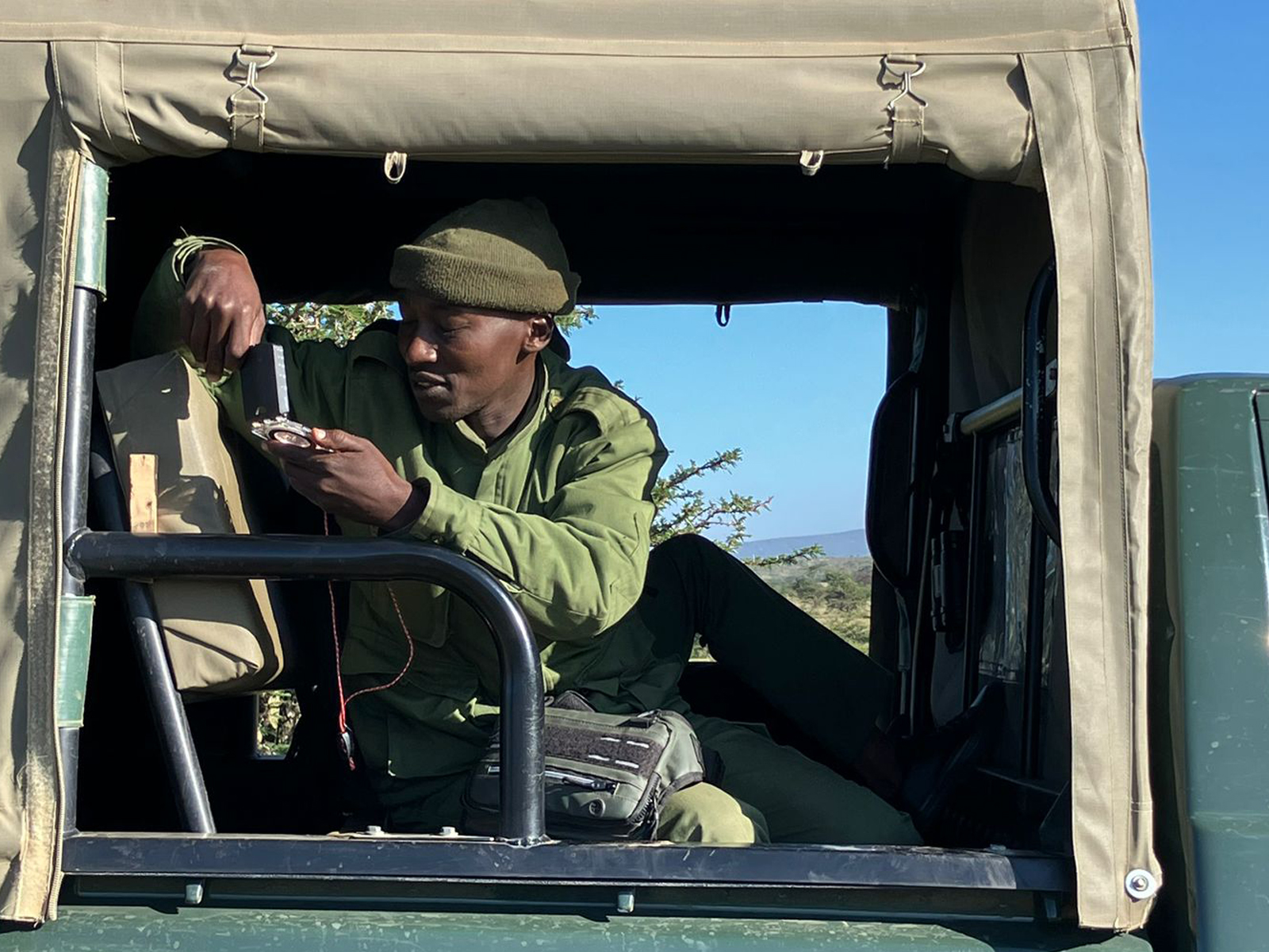 Ranger during conservancy-wide transect